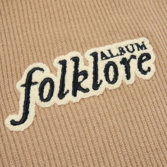 Taylor Swift Folklore Album Chenille Patch Crewneck Sweater & FREE NECKLACE - Picture 5 of 9
